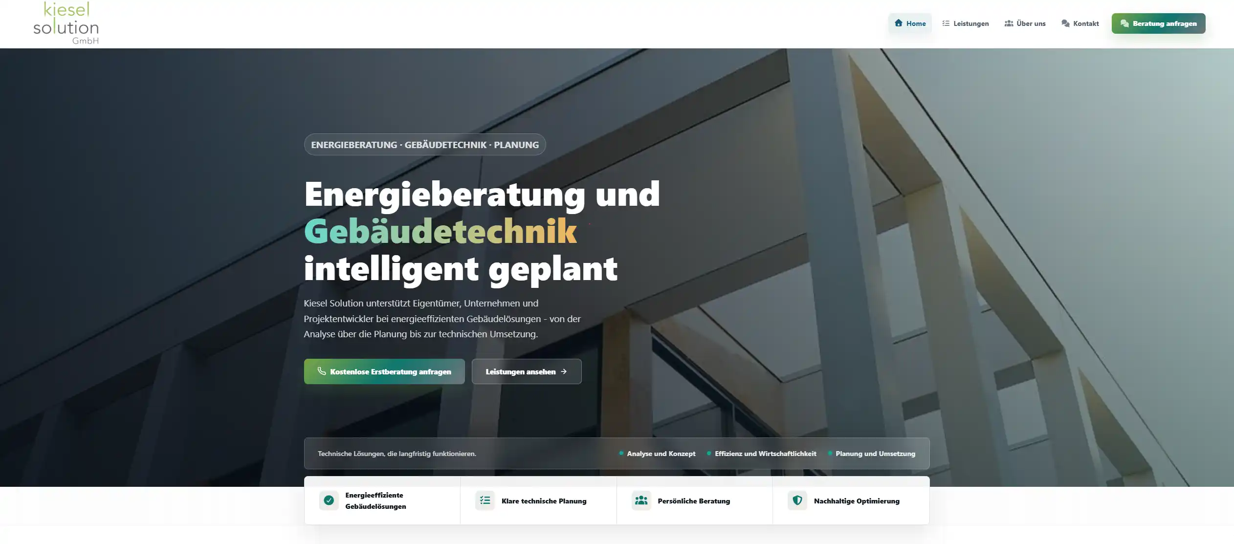 Website von Kiesel Solution